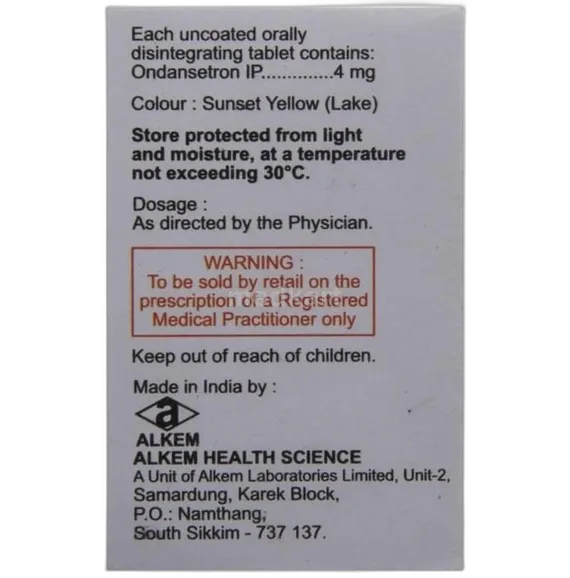 ondem md 4mg tablet 10's